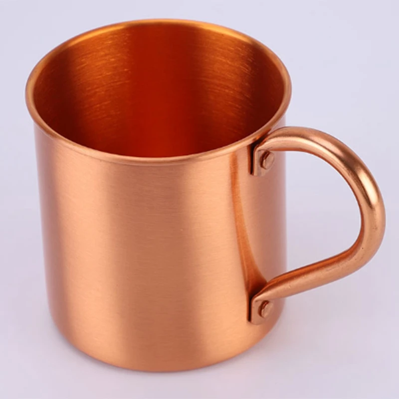 Coffee Beer Milk Water Cup Home Bar Drinkware Cool Pure Copper Moscow Mule Mug Solid Smooth Without Inside Liner For Cocktail