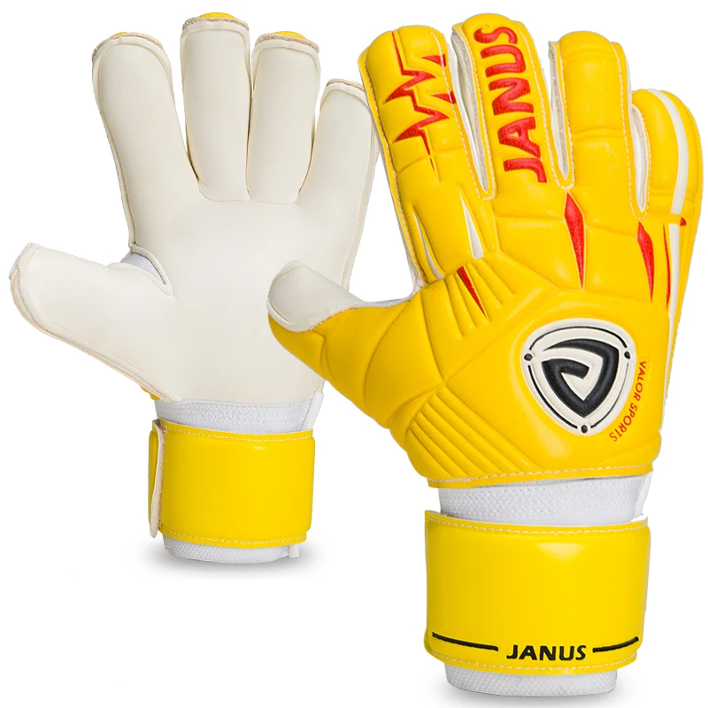 Luvas de goleiro profissional proteção de dedo engrossar látex futebol goleiro de futebol luvas 5 dedo guarda removível