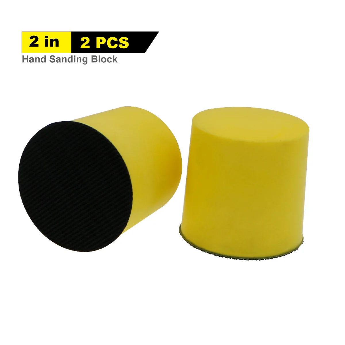 

2 Inch Hand Sanding Block Polishing Pad Abrasive Tools, Hook and Loop Attachment (Pack of 2)