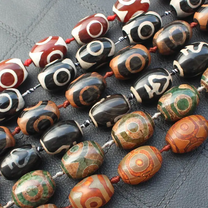 10pcs 3eyes Old Tibet Dzi Oval Beads ,For DIY Jewelry Making ! We provide mixed wholesale for all items !