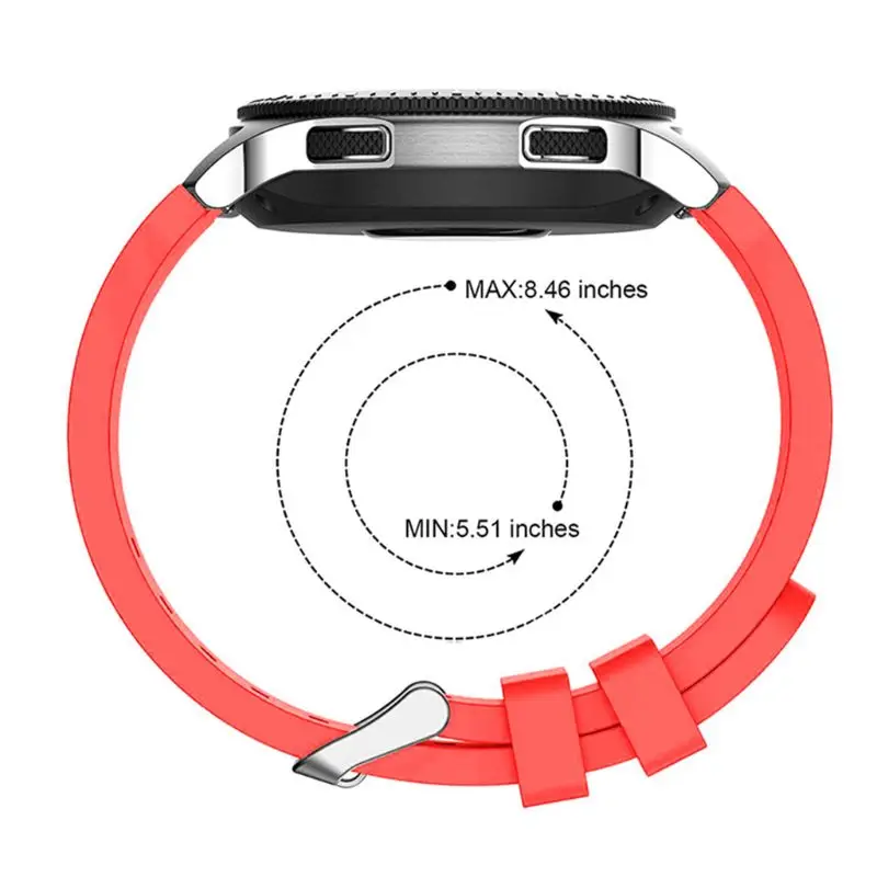 Silicone Wrist Band Strap for Samsung Galaxy Watch 46mm SM-R800 Bracelet Replacement watchband for Huami Amazfit Stratos 2