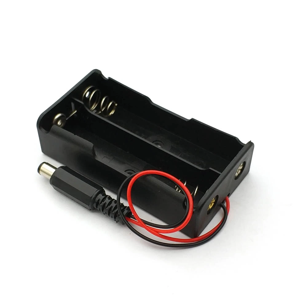 Mới Power Bank 18650 Pin Nhựa Pin Hộp Bảo Quản Dành Cho 2X18650 Có DC5.5 * 2.1mm Cắm Điện