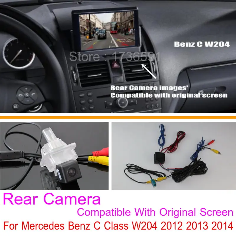 

Lyudmila For Mercedes Benz C Class W204 2012 2013 2014 / RCA & Original Screen Compatible / Car Rear View Back Up Reverse Camera