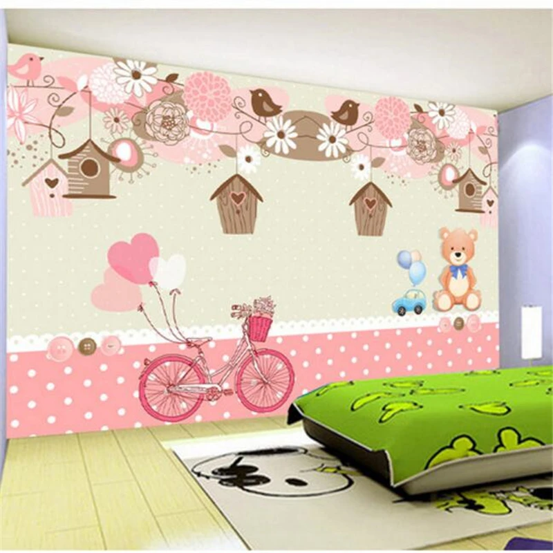 beibehang papel de parede 3d wallpaper Custom Sentimental Rainy Season Warmer Kids Room Decorative Background Wall 3d wallpaper