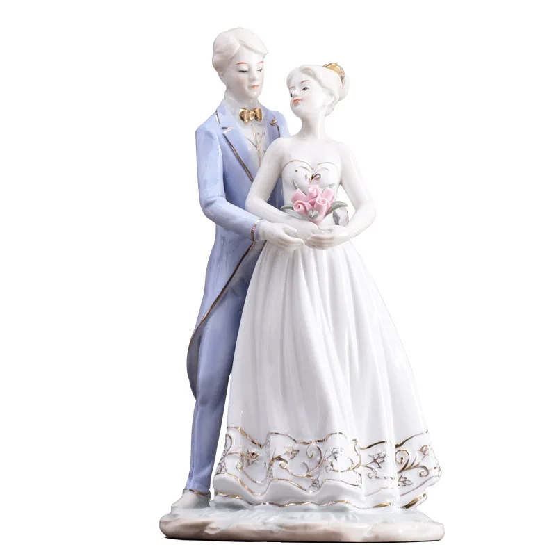 European Style female ornament room home decoration handicraft ceramics lovers creative wedding gifts