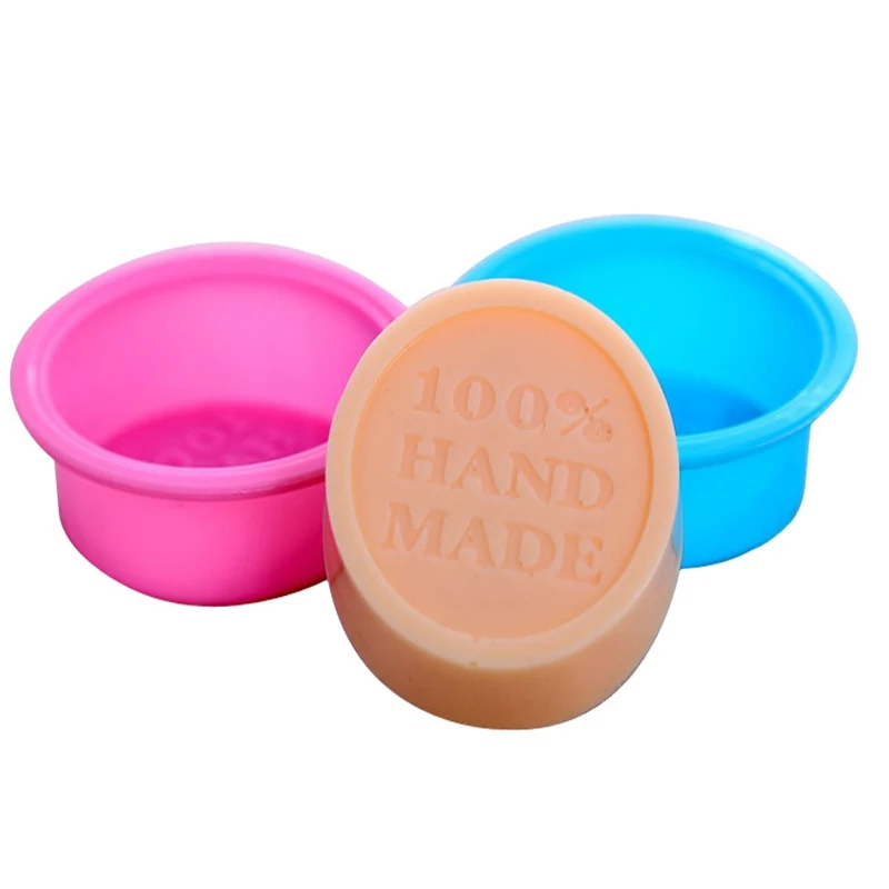 Afbeelding 5: Hoge Kwaliteit 100% Hand Made Ronde Diy Siliconen Mal Zeep Mal Vorm Mould Fondant Cake Decorating Gereedschap Huis Keuken Benodigdheden