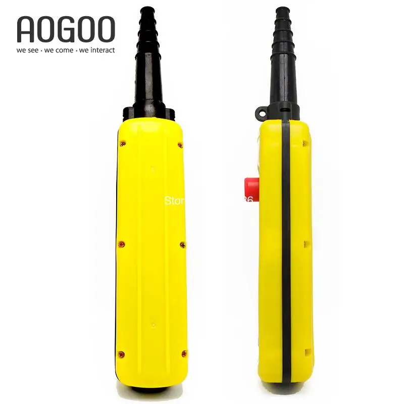 XAC-A6913 5A 6 Pushbuttons Double Speed Hoist Crane Pendant Control Stations With Emergency Stop For circuits Double insulated