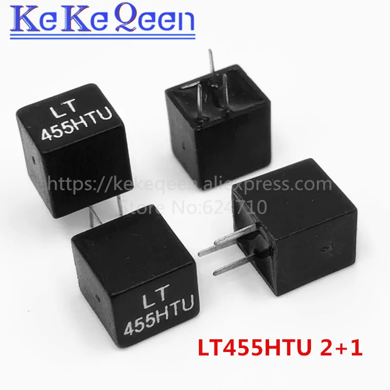 10pcs/lot New and original LT455HTU LT455HU 455K 455H 1+2 DIP-3 Ceramic filter for communication signal relay