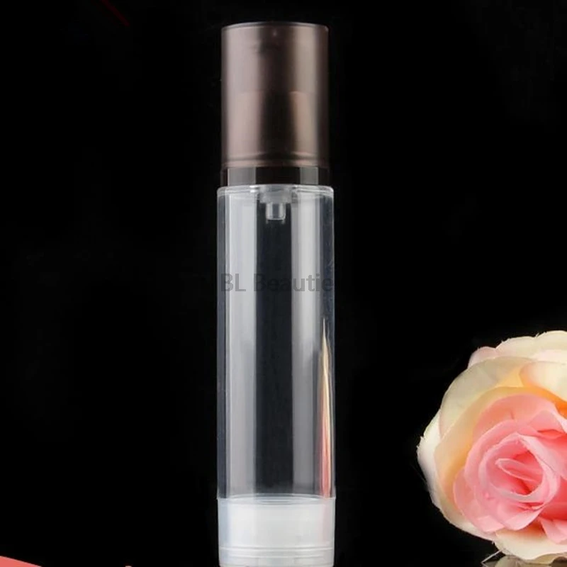 200pcs 50ml Vacuum Refillable Lotion Water Plastic Perfume Make Up Transparent Small Empty Shampoo Bottle Cosmetic Vials