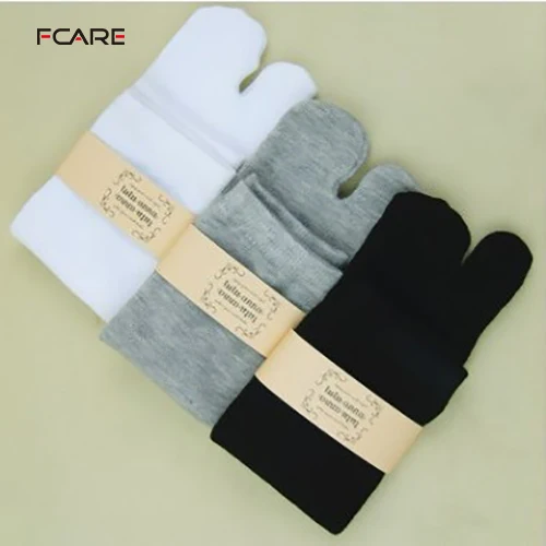 

Fcare 10PCS=5 pairs Men's women cosplay white gray black two toe socks fashion clogs socks