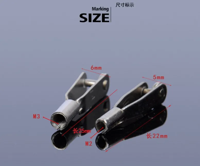 Metal Clevises M2M3  10PCS rc airplane partsaccessories