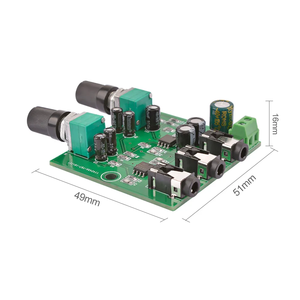 AIYIMA 2Way Stereo Audio Signal Mixer Board Multi-Channels Mixing Board for One Way amplification Output Headset Amplifier Audio