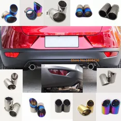 For Mazda CX-3 CX3 2017 2018 2019 2020 2021 Car Muffler Exterior End Pipe Outlet Dedicate Stainless Steel Exhaust Tip Tail Hoods