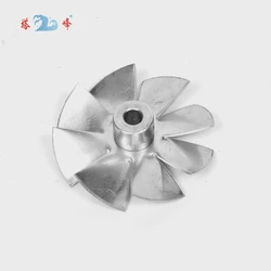 small axial fan aluminum high temperature cooling fan blade metal vane small DIY tools 70mm diameter 6mm shaft