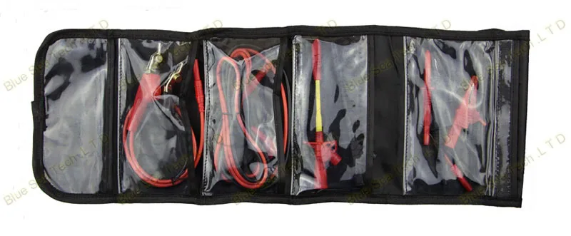 1 set Automotive maintenance&Multimeter industry test tool kids/sets.Piercing Clip+test hook+alligator clip etc+Storage Pouch