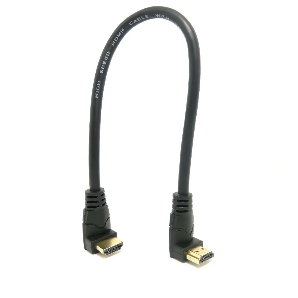 Совместимый с HD 2,0 4K 3D двойной 90 градусов вверх под углом HD штырь в вниз угловой HD штырь HDTV кабель 30 см/60 см/180 см для DVD PS3 ПК