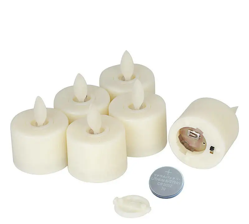 24pcs Remote controlled LED TeaLight Battery operated Dancing wick Electric Votive Candles lamp Wedding Xmas party Decoration