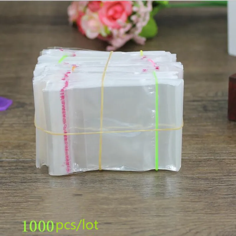 1000pcs 4*6cm Small Transparent Resealable Cellophane Bag OPP Self Adhesive Plastic Bag Clear Jewelry Packaging Seal Candy Bags