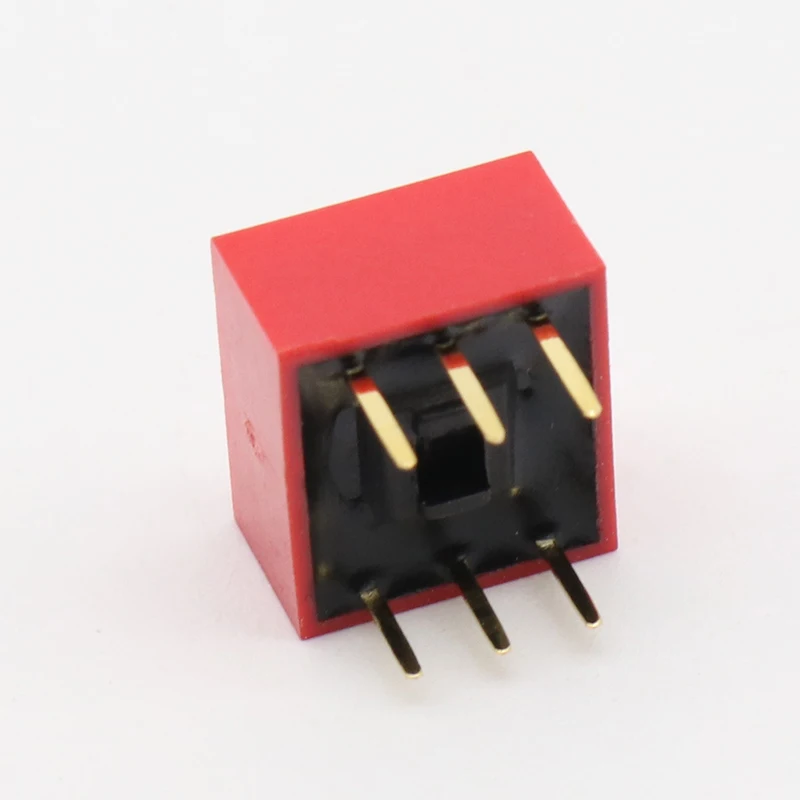 10PCS/Lot DIP Switch 3 Way 2.54mm Toggle Switch Red Snap Switch Wholesale Electronic