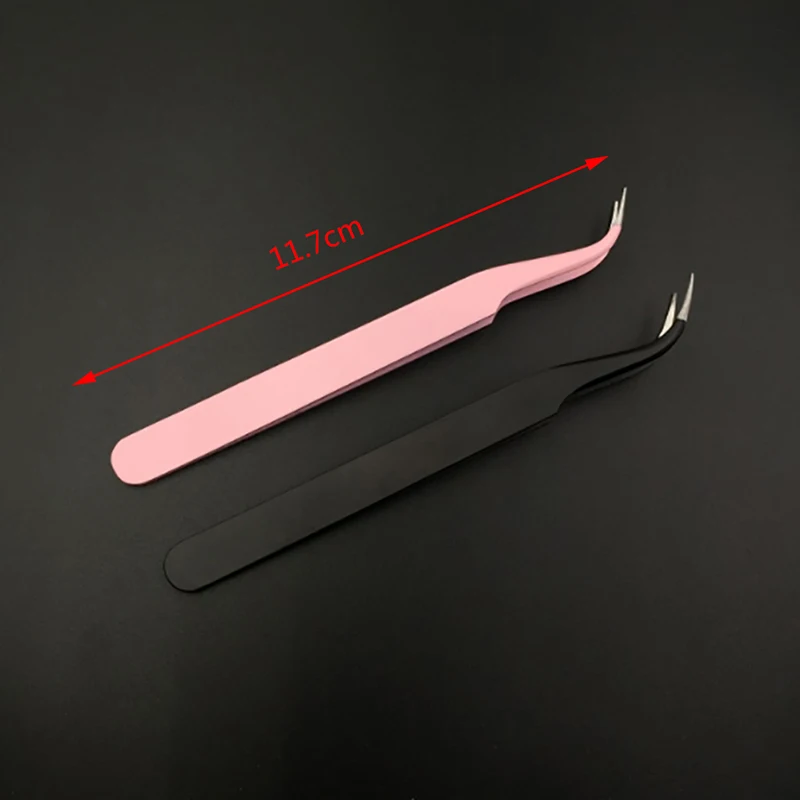 3Colors Useful Stainless Steel Bend Curved Blackhead Acne Clip Tweezer Pimple Comedone Remover Kit Face Cleaner