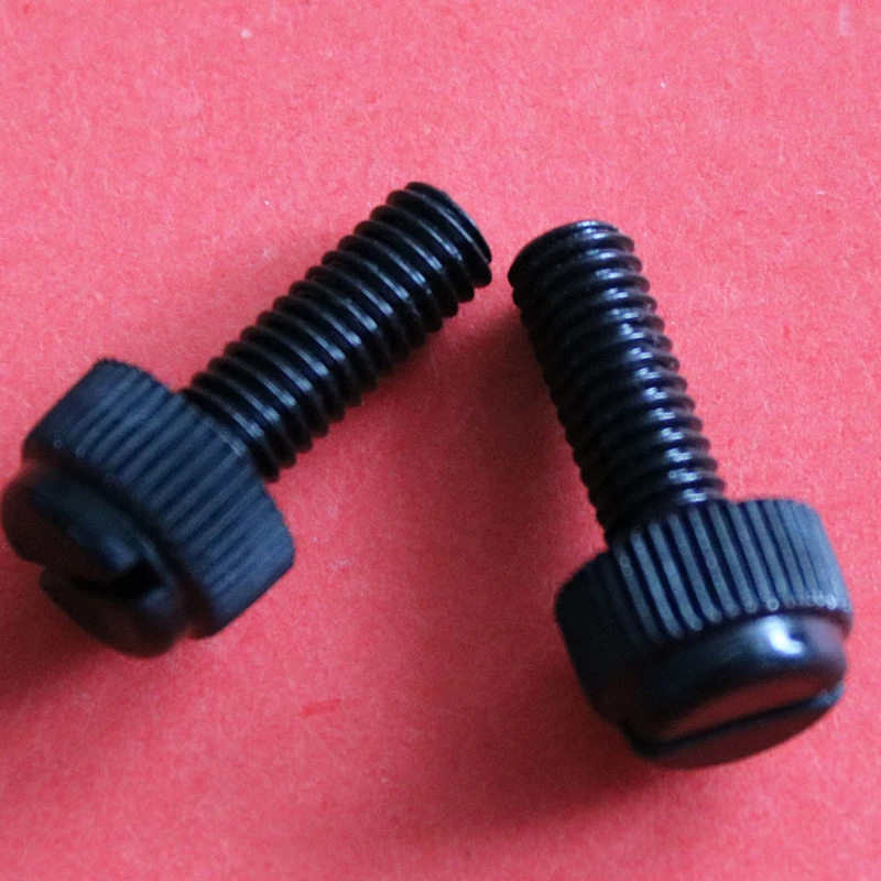 100pcs M6 Black Nylon hand tighten Screw Plastic Slotted Knurled screws antirust insulation Bolts M6*6/8/10/12/16/20/25/30mm