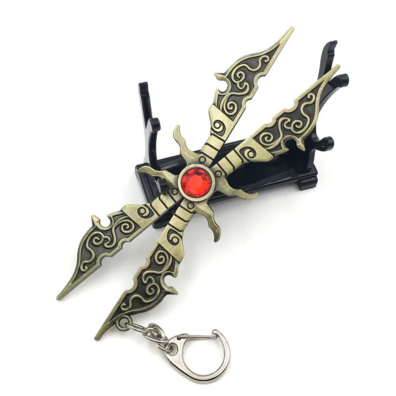 New Styles Game LOL Keychain League Of Legend Weapon Model Key Chains Hero League Keyring Chaveiro Gift For Fans llavero 12CM