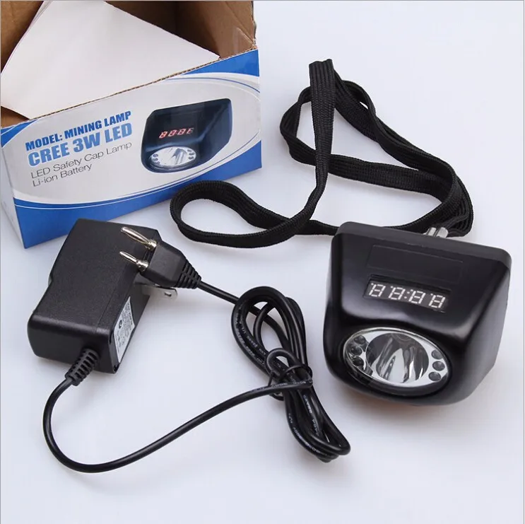 3W LED LED 18HOURS 4500-10000LUX USA CREE Headlamp Cordless Mining Head Light+ Lamp with Charger