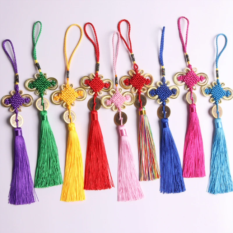 3PC Phnom Penh Chinese Knots Copper Money Tassels DIY Jewelry Home Textile Curtain Garments Decorative Accessories Craft Tassels