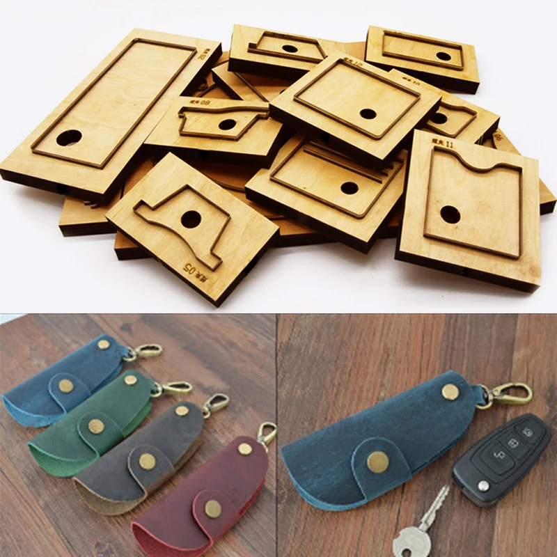 DIY leather craft 100x50mm car key ring bag case die cutter hand machine punch tool template knife mould