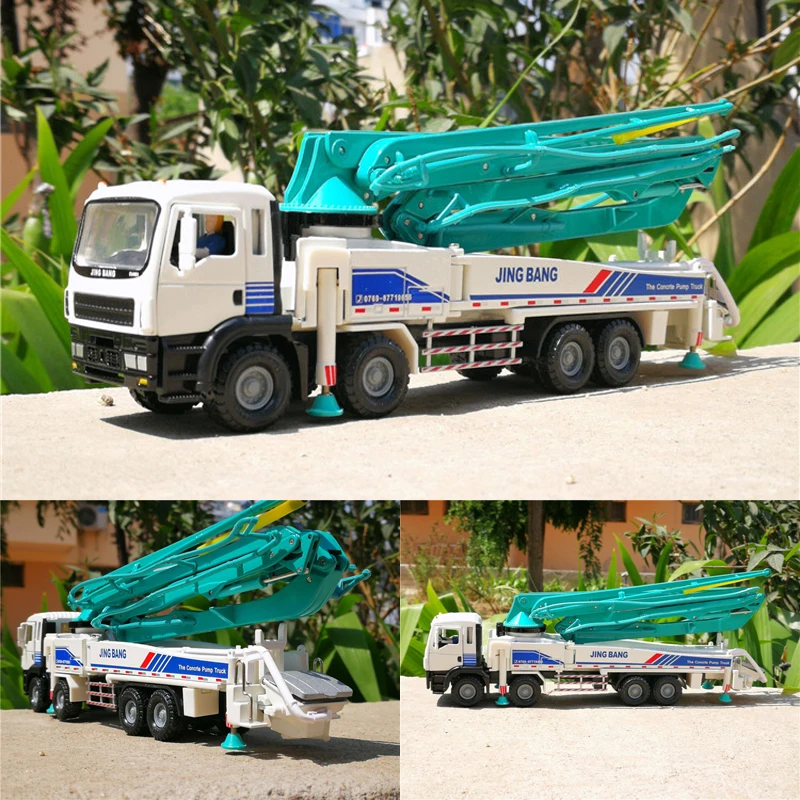 1:50 alloy engineering vehicles,high simulation Cement concrete pump truck,educational toys,metal diecasts, free shipping