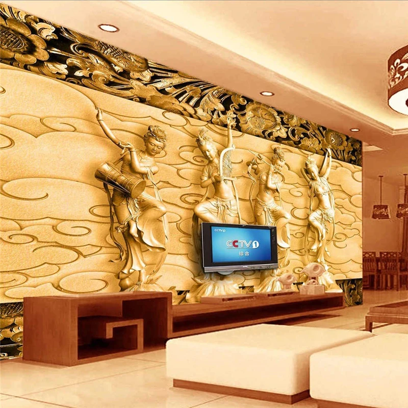 Photo Wallpaper for Living Room Entrance Fairy Bedroom Ceiling Mural Wall Paper Beibehang Background Feitian Pictures