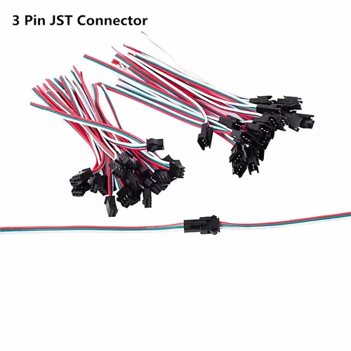 Imagen 2 del producto Conector macho y hembra SM JST de 2, 3, 4 y 5 pines, cable de 5 pines, Conector de lámpara Led