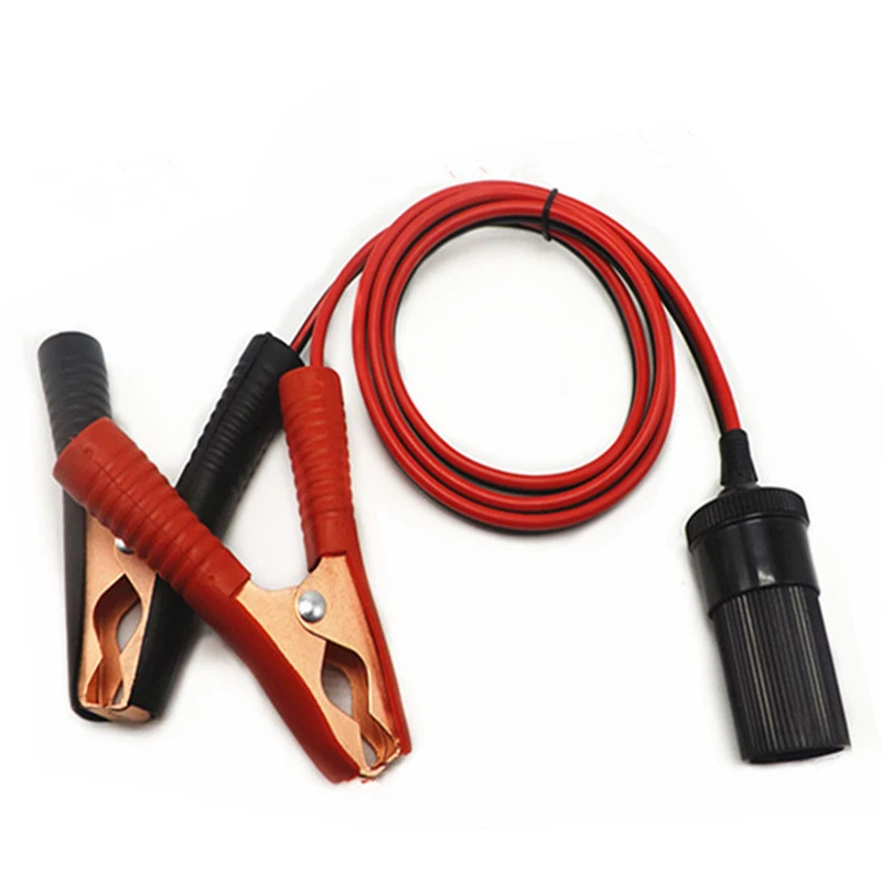 DC12V 30A car cigarette lighter socket plug adapter extention cable Alligator clip car take power 120w