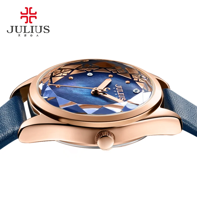 Julius Watch 2018 Summer New Women Blue Watches Geneva Ladies Creative Quartz Montre Electronic Luxury Wrist Whatch Reloj JA-973