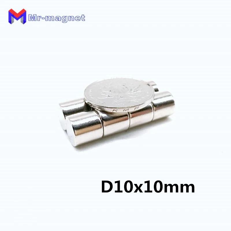 Magnet 200pcs 10x10mm NdFeB Magnet 10x10 N35 powerful neodymium 10*10 Magnet d10*10mm, D10x10mm magnet can be customized