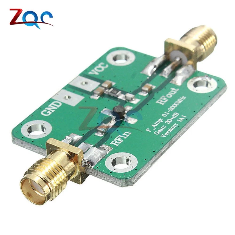 0.1-2000MHz RF wideband amplifier gain 30dB low-noise amplifier LNA Board Module