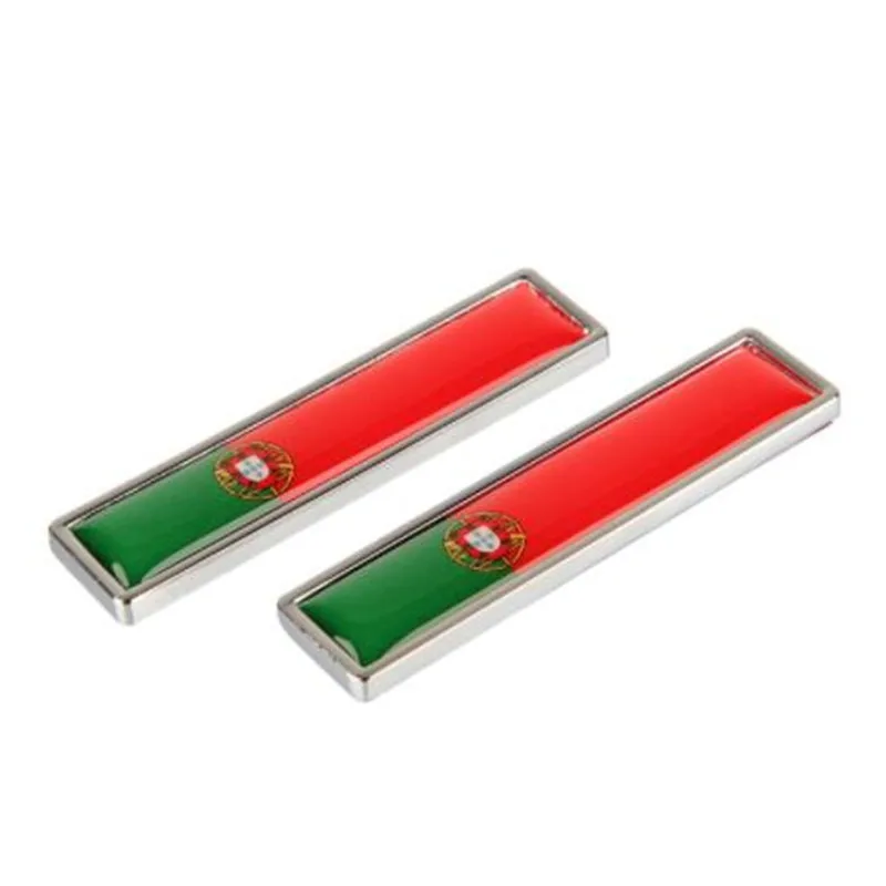 20Pcs/Lot Metal Nation Flag Car Sticker Emblem Badge For UK USA Italy Russia France Germany Spain Portugal Canada Brazil Flags