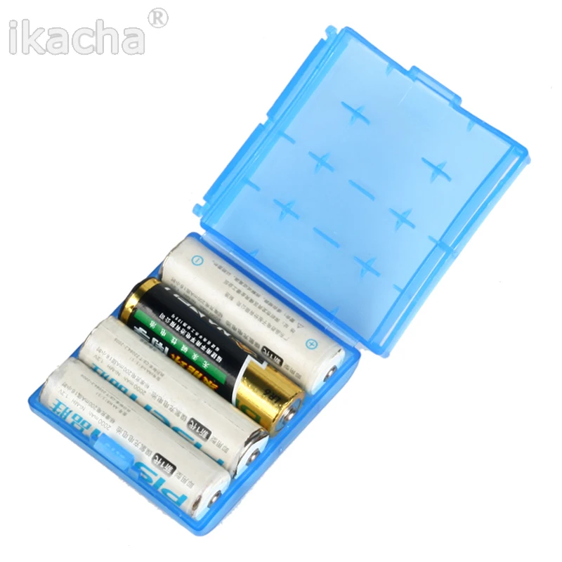 1pcs Plastic Battery Storage Hard Case Boxes Battery Holder bag for 4x AA /AAA  flash light battery case