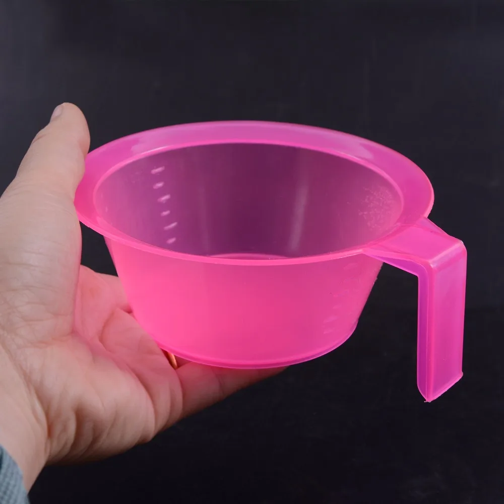 1 Pcs Pink Hairdressing Hair Color Mixing Bowls Hair Color Dye Tint Cup DIY Color Hairs Styling Tools