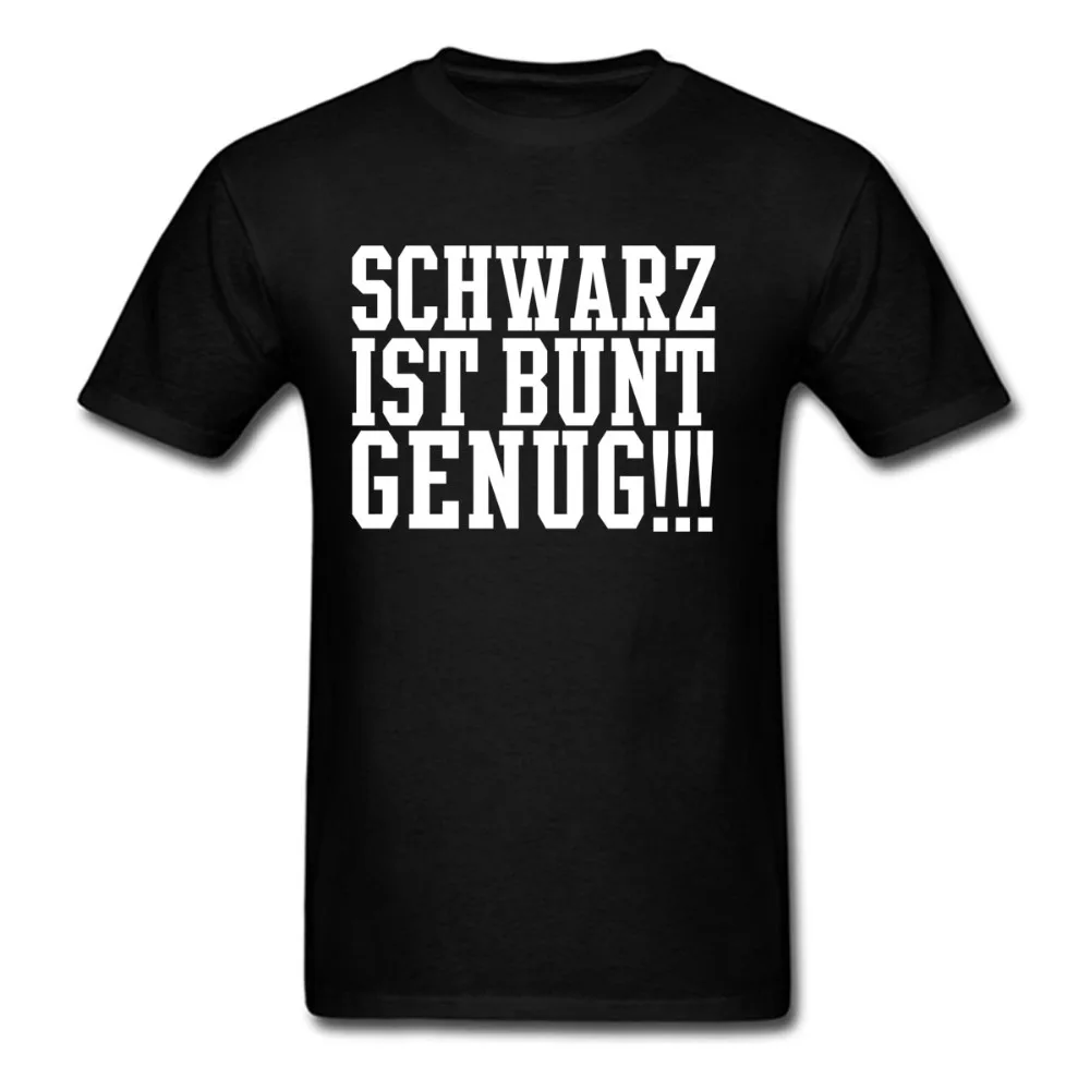 Schwarz ist мотня genug футболка для мужчин Забавный подарок Повседневная футболка Размер США с увеличенной полнотой S-3XL