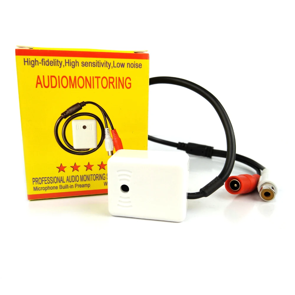 REDEAGLE Adjustable Mini AUDIO CCTV Microphone pick up MIC RCA Audio Output For Security Camera System Kit