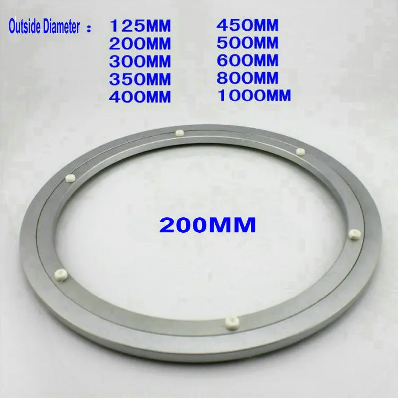 HQ HL 200MM (8 Inch) Quiet Solid Aluminium Lazy Susan Bearing Dining Table Swivel Plate