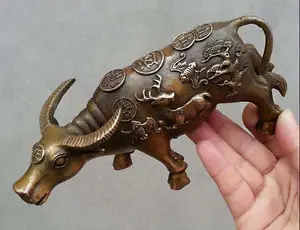 

Collection chinese Bronze classical animal Statue Ox Sculpture statues oxen bronze craft Copper sculpture home decoration