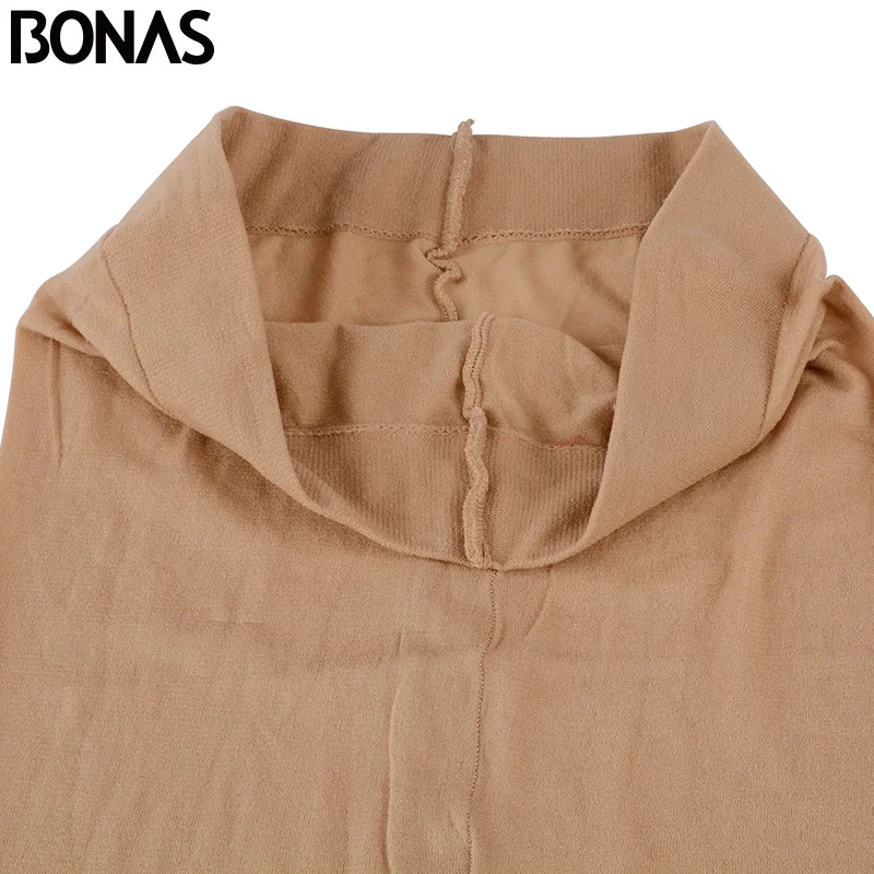 BONAS 3pcs/lot 15D Women Transparent Tights Summer Solid Color Pantyhose Fashion Sexy Nylon Polyester Tights Stockings Female