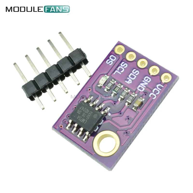 LM75A Temperature Sensor High-speed I2C IIC Interface Development Board Module Programmable Temperature Threshold 2.8V-5.5V
