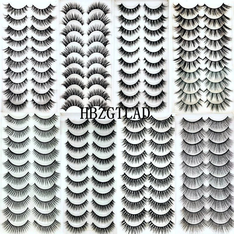 38 Styles 10 pairs natural false eyelashes fake lashes long makeup 3d mink lashes extension eyelash mink eyelashes for beauty