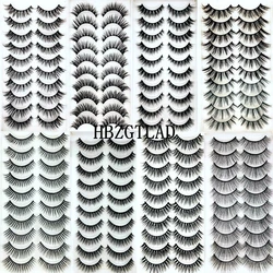 38 estilos, 10 pares de pestañas postizas naturales, pestañas postizas, maquillaje largo, extensión de pestañas de visón 3d, pestañas de visón para belleza