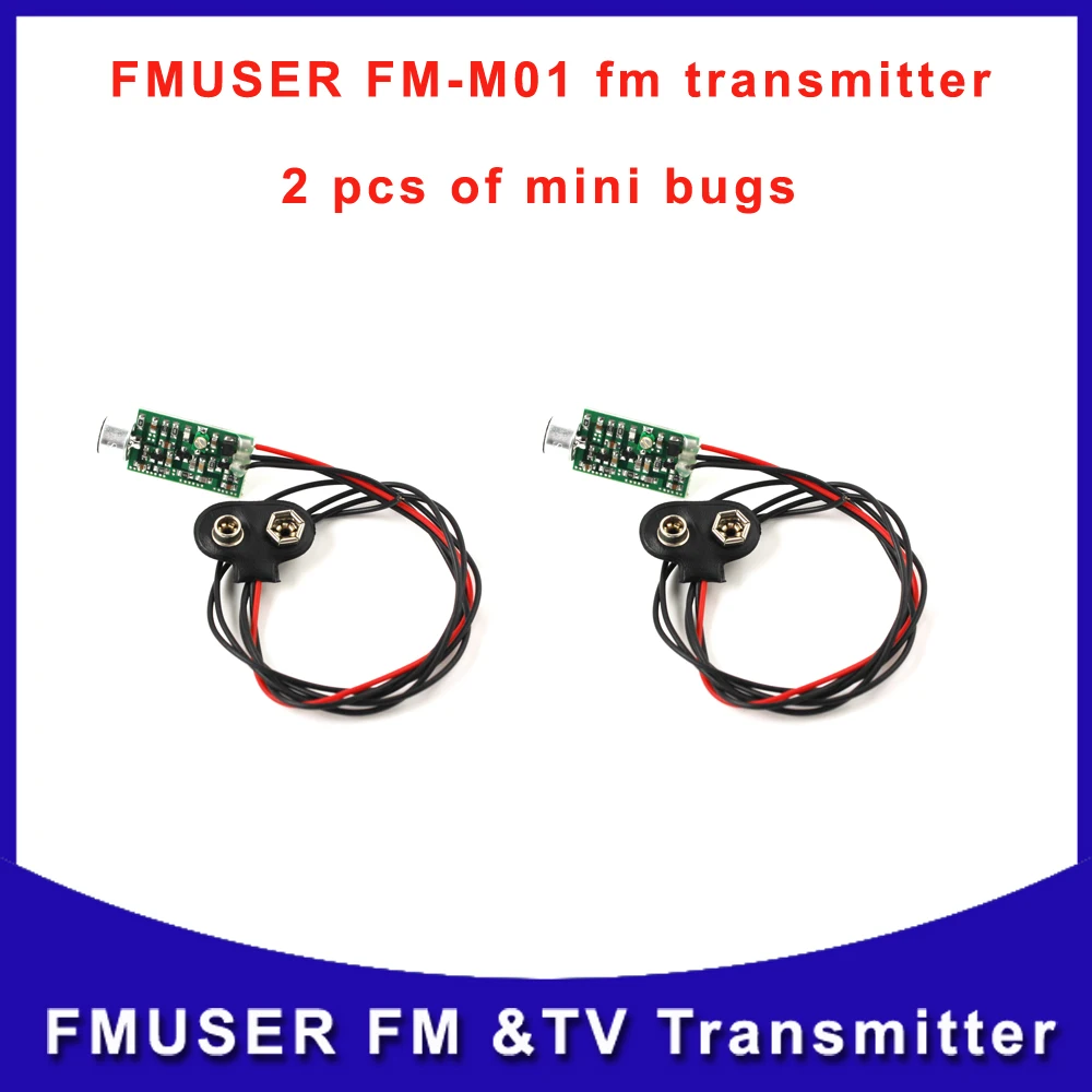 2 pcs of FM-01  Mini FM audio transmitter listening device  for  taking care of the babys прослушка жучок мини