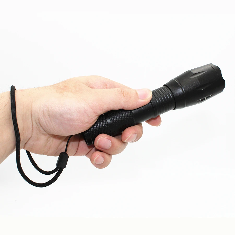 LED Flashlight 5 Modes Adjustable Focus Light Q5/R5 450LM Aluminum Zoom Torch 18650/AAA Lamp