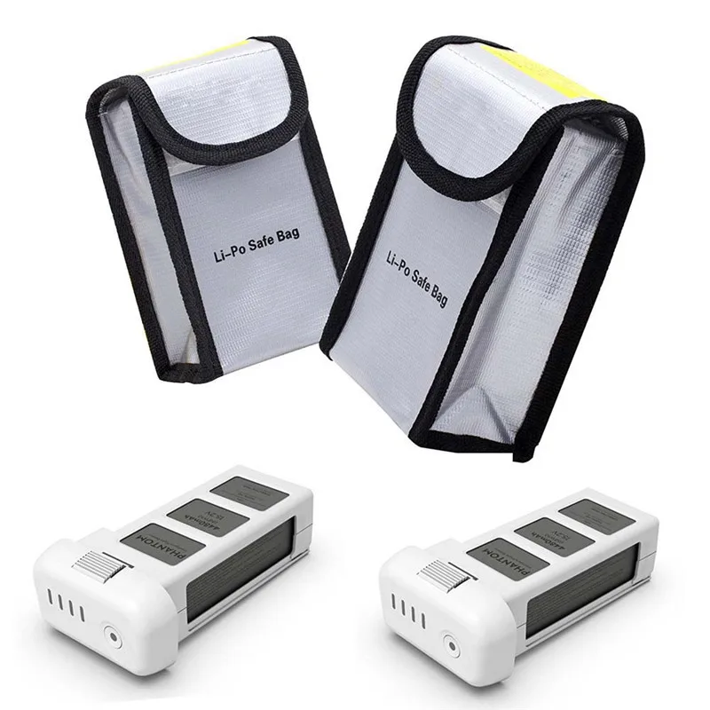 2 pack Lipo Battery Safe Bag Pocket Protective Bags for DJI Phantom 4 4 pro 4 pro+ Phantom 3 Batteries